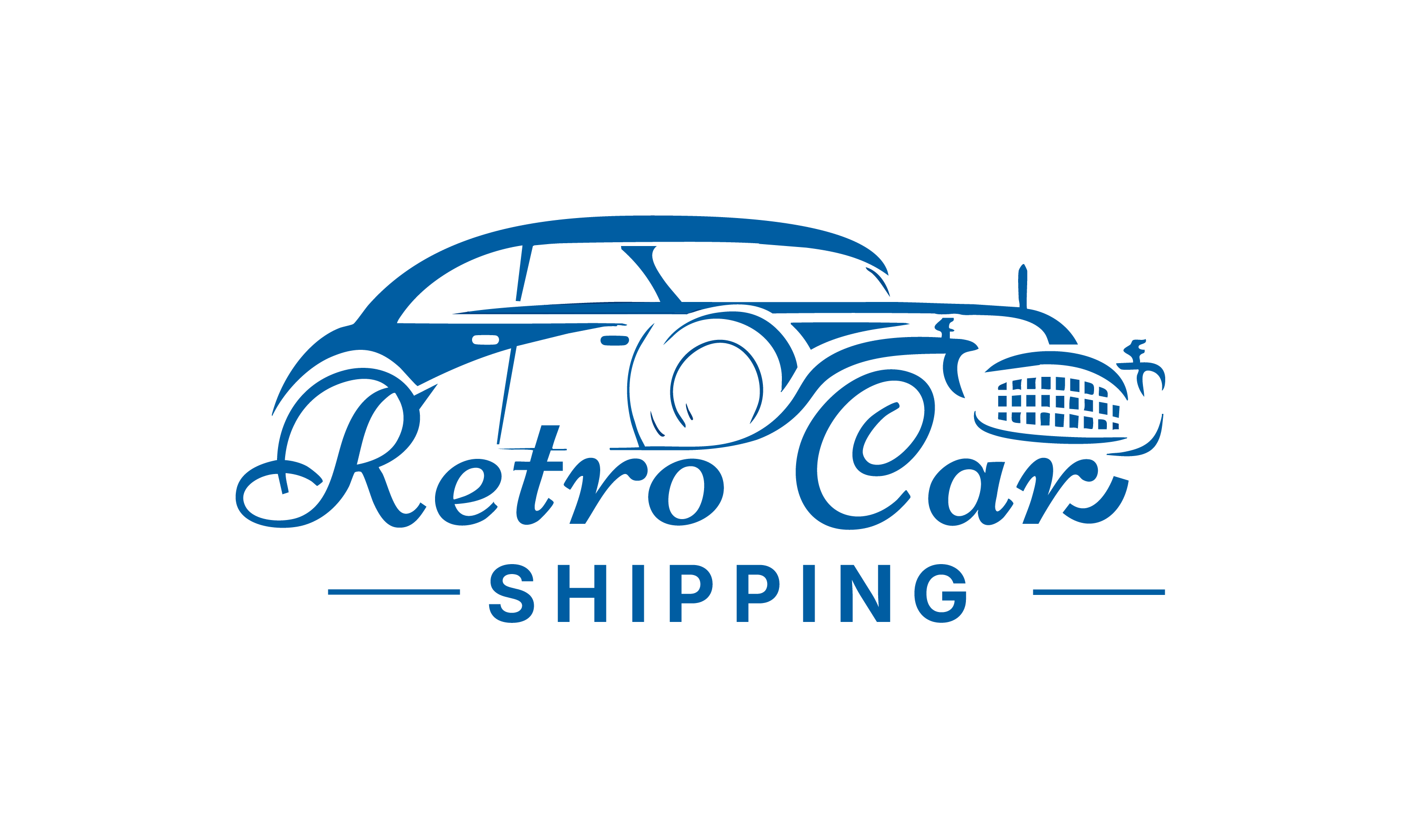 Retro Car Shipping Logo